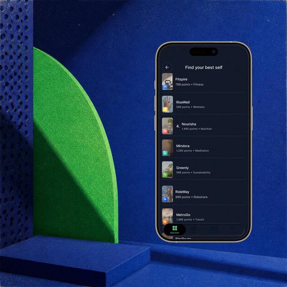 Fufild service categories shown on an approved phone interface